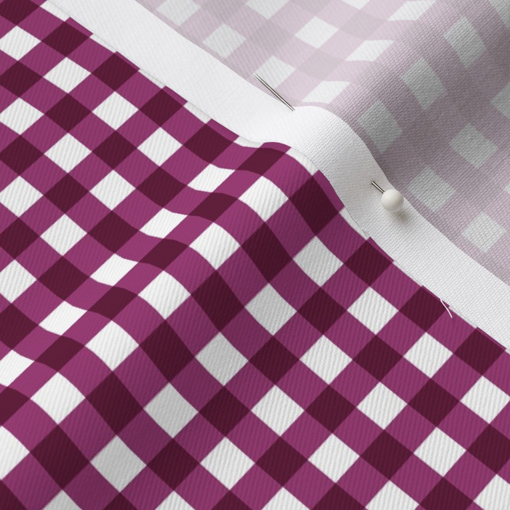 Gingham Style Berry Small Straight Fabric