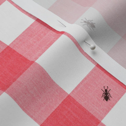 Ants at the Picnic Printed Fabric, Red Gingham