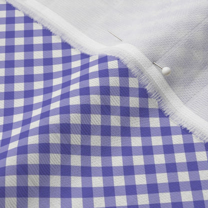 Gingham Style Lilac Small Bias Printed Fabric