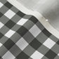 Gingham Style Pewter Large Straight Fabric