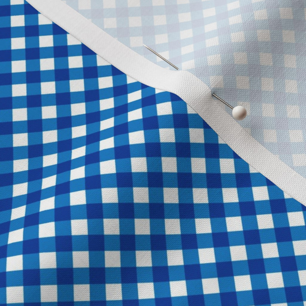 Gingham Style Bluebell Small Bias Fabric