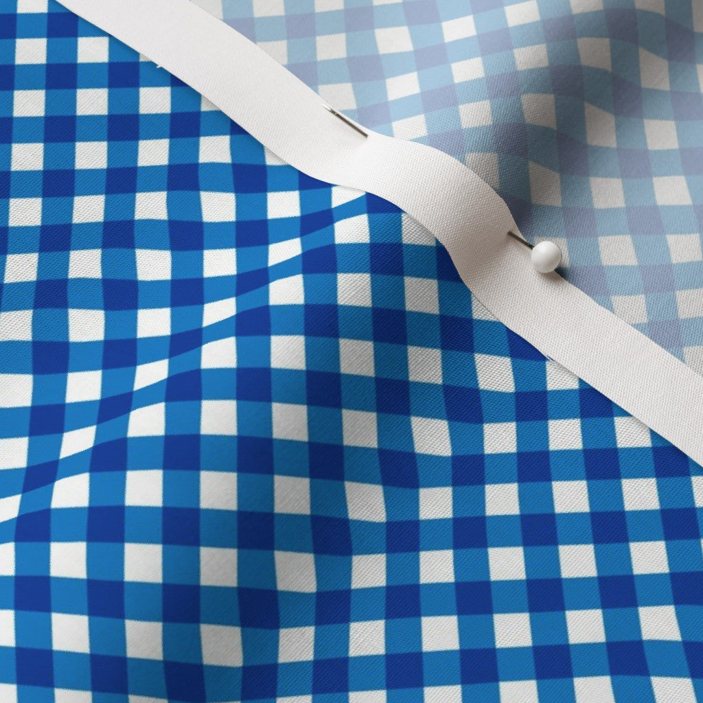 Gingham Style Bluebell Small Bias Fabric