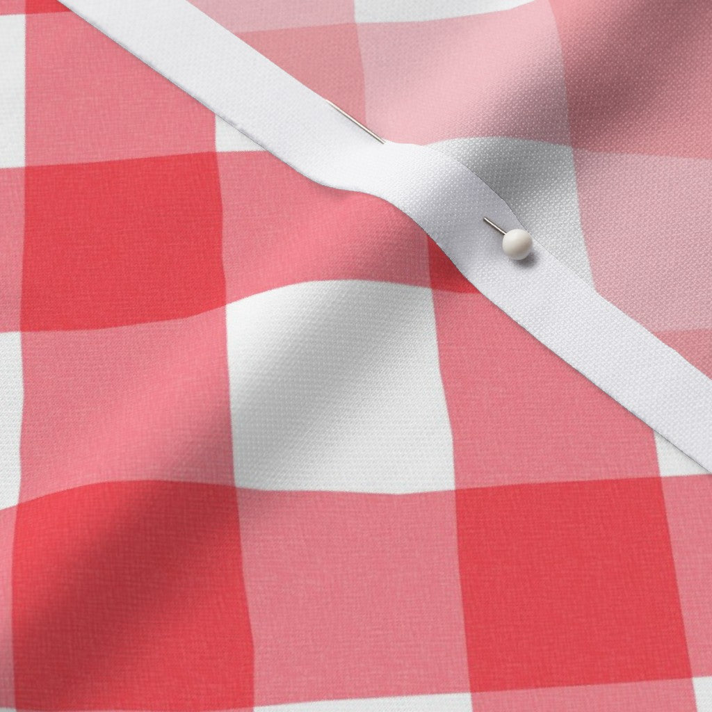 Ants at the Picnic Fabric, Red Bias Gingham