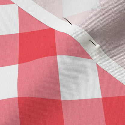 Ants at the Picnic Printed Fabric, Red Bias Gingham
