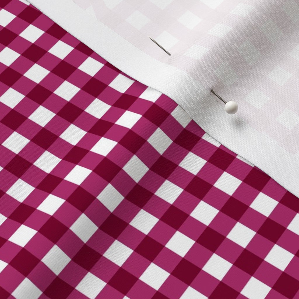 Gingham Style Bubble Gum Small Straight Fabric