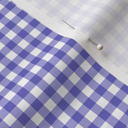 Gingham Style Lilac Small Straight Printed Fabric