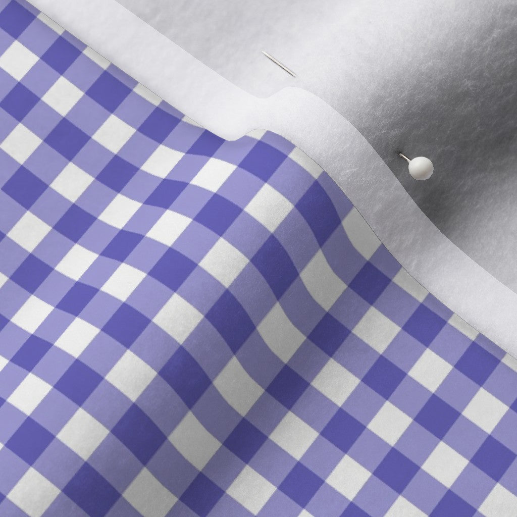 Gingham Style Lilac Small Straight Printed Fabric