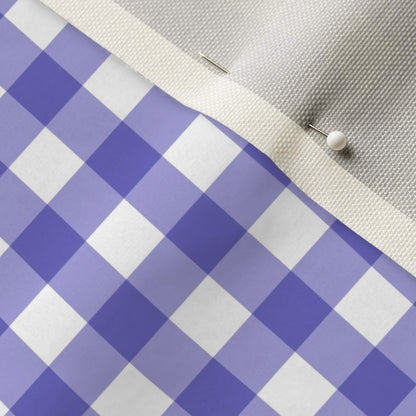 Gingham Style Lilac Large Straight Printed Fabric