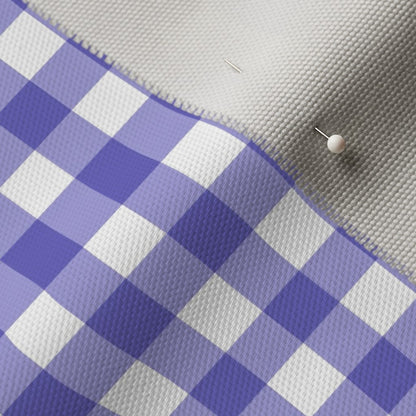 Gingham Style Lilac Large Straight Printed Fabric