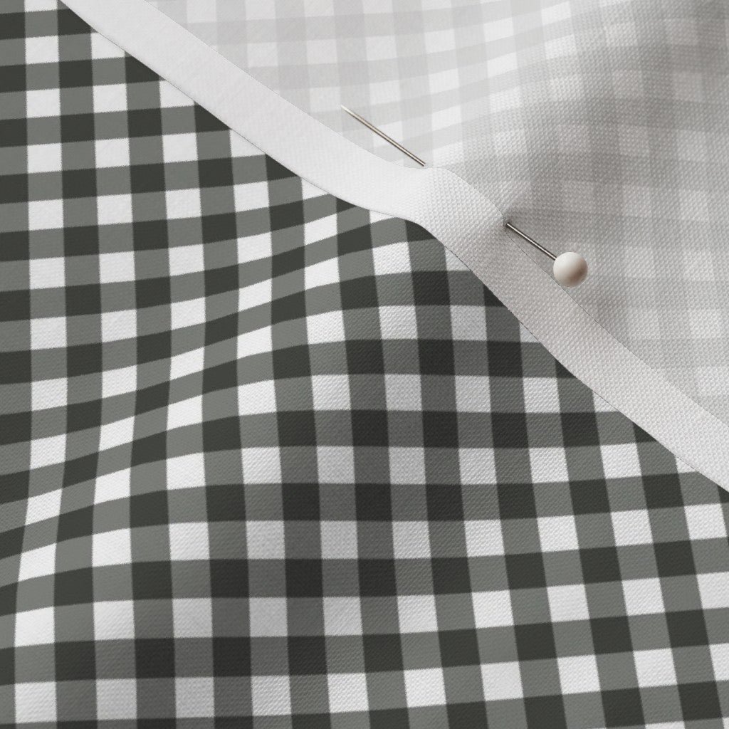 Gingham Style Pewter Small Bias Fabric