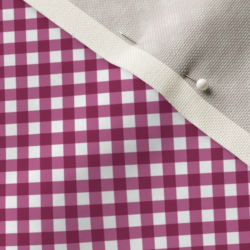 Gingham Style Peony Small Bias Fabric