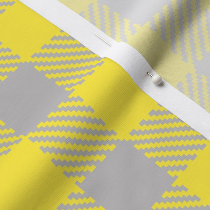 Illuminating & Ultimate Gray Plaid Printed Fabric