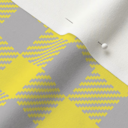 Illuminating & Ultimate Gray Plaid Printed Fabric