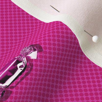 Hard Candy Magenta Essex Linen Printed Fabric by Studio Ten Design