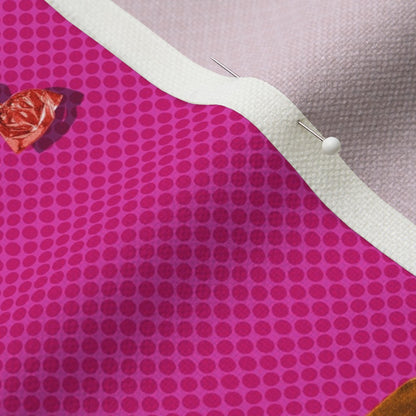 Hard Candy Magenta Performance Linen Printed Fabric by Studio Ten Design