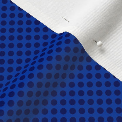 Ben Day Dots, Blue Printed Fabric