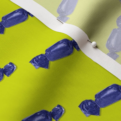 Hard Candy Purple on Chartreuse Cotton Poplin Printed Fabric by Studio Ten Design