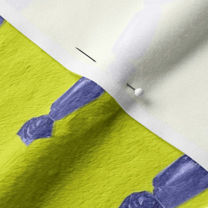 Hard Candy Purple on Chartreuse Minky Printed Fabric by Studio Ten Design