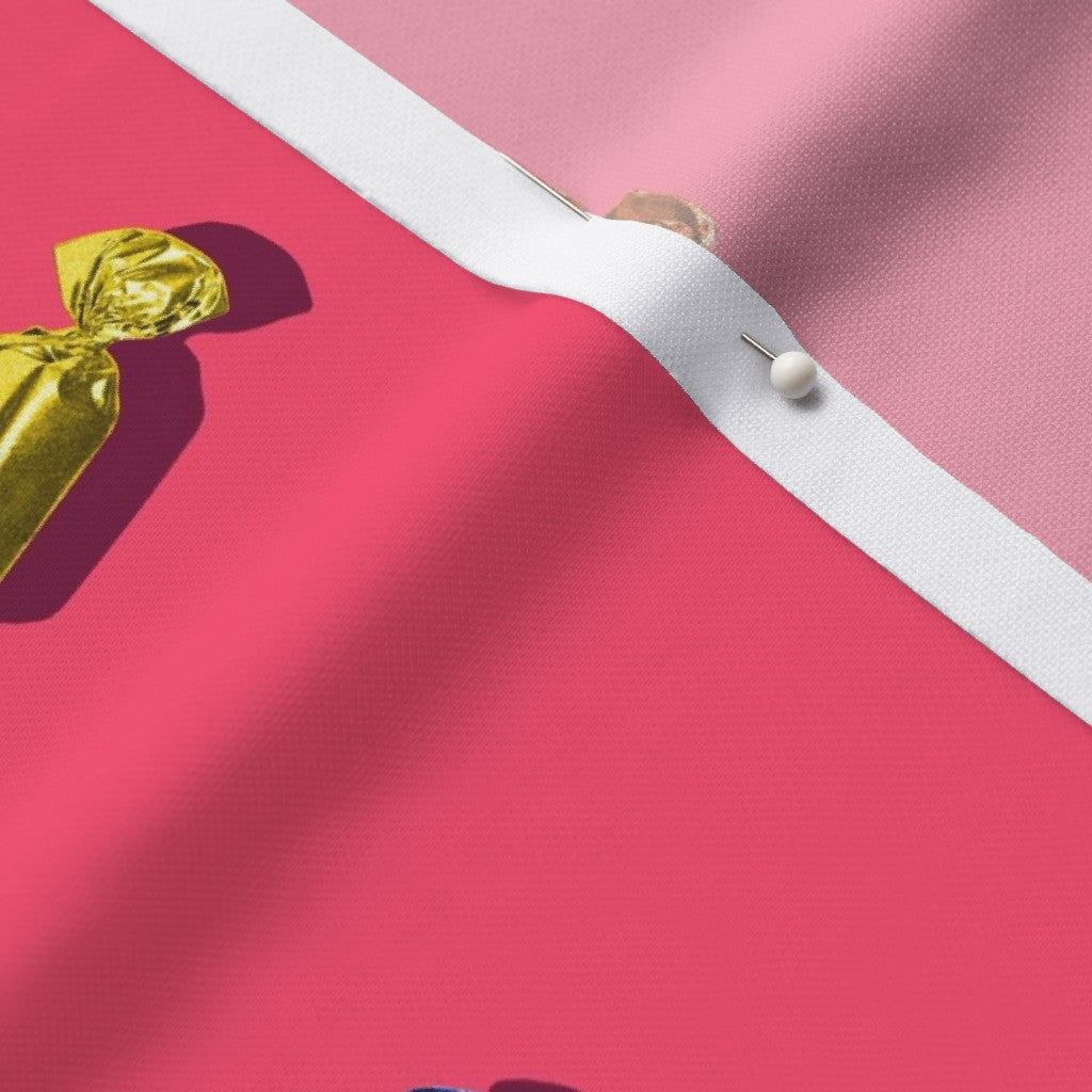 Hard Candy Pink Sport Piqué Printed Fabric by Studio Ten Design