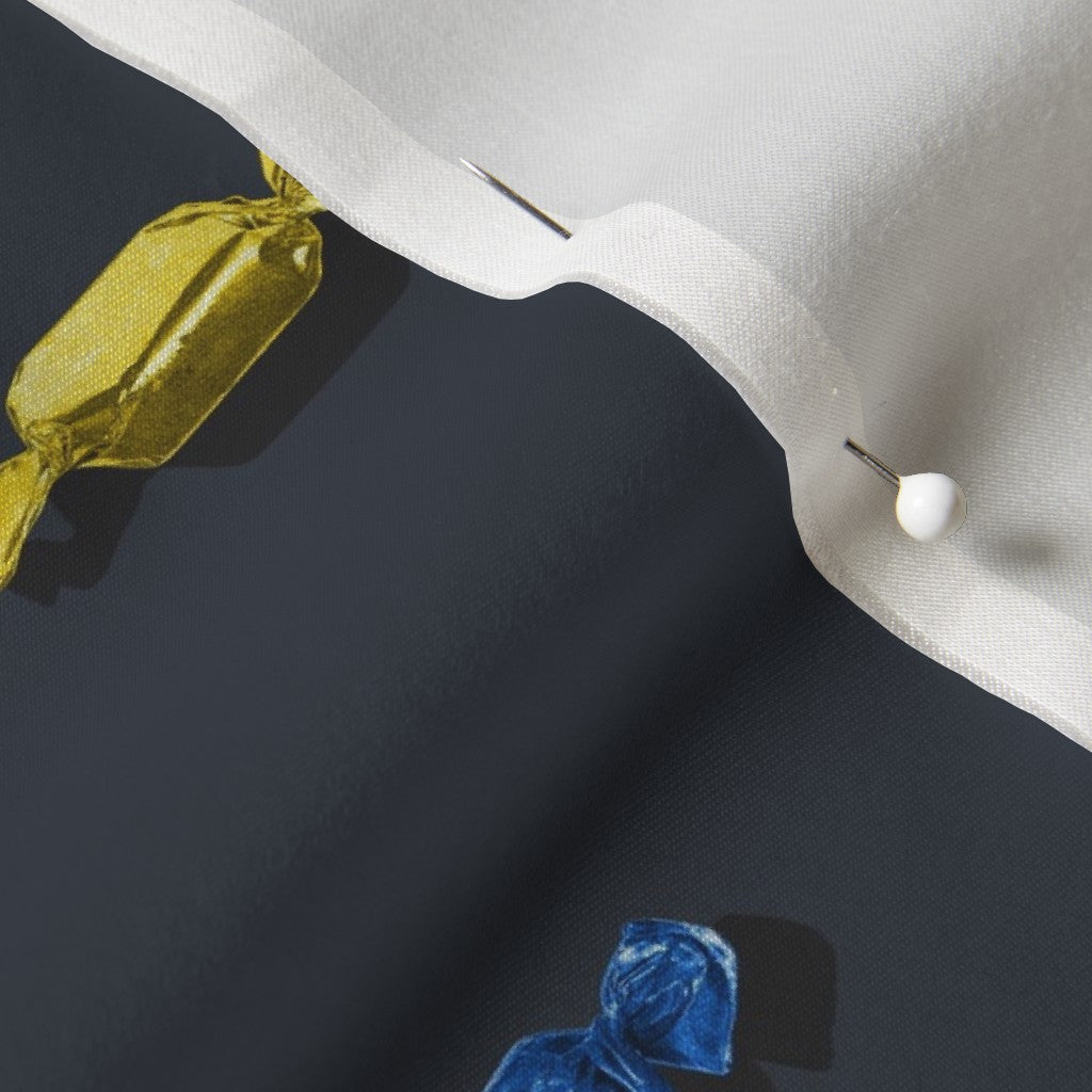Hard Candy Slate Gray Cotton Silk Printed Fabric by Studio Ten Design