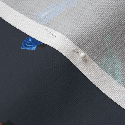 Hard Candy Slate Gray Belgian Linen™ Printed Fabric by Studio Ten Design