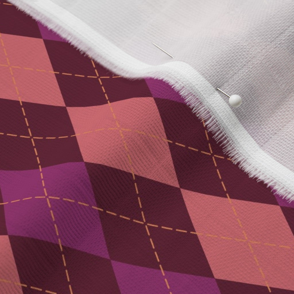 Aggressively Argyle Wineberry Fabric