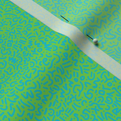 Doodle Aqua+Green Fabric