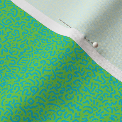 Doodle Aqua+Green Fabric