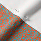 Doodle Aqua+Orange Fabric