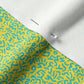 Doodle Aqua+Yellow Fabric