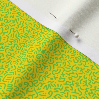 Doodle verde + tela amarilla