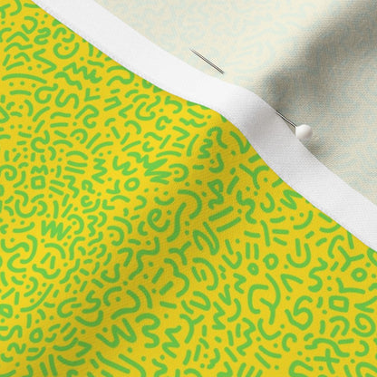Doodle verde + tela amarilla