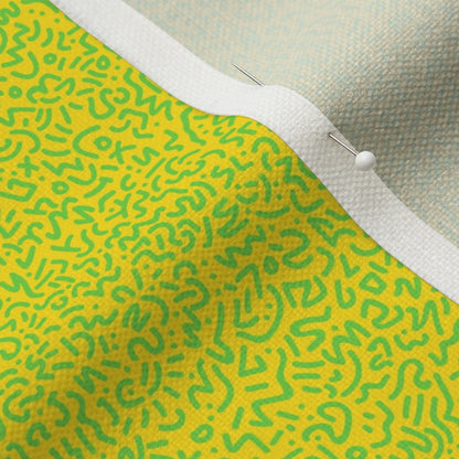 Doodle Green+Yellow Fabric