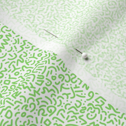 Doodle Green+White Fabric