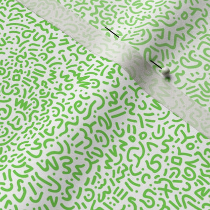 Doodle verde + tela blanca