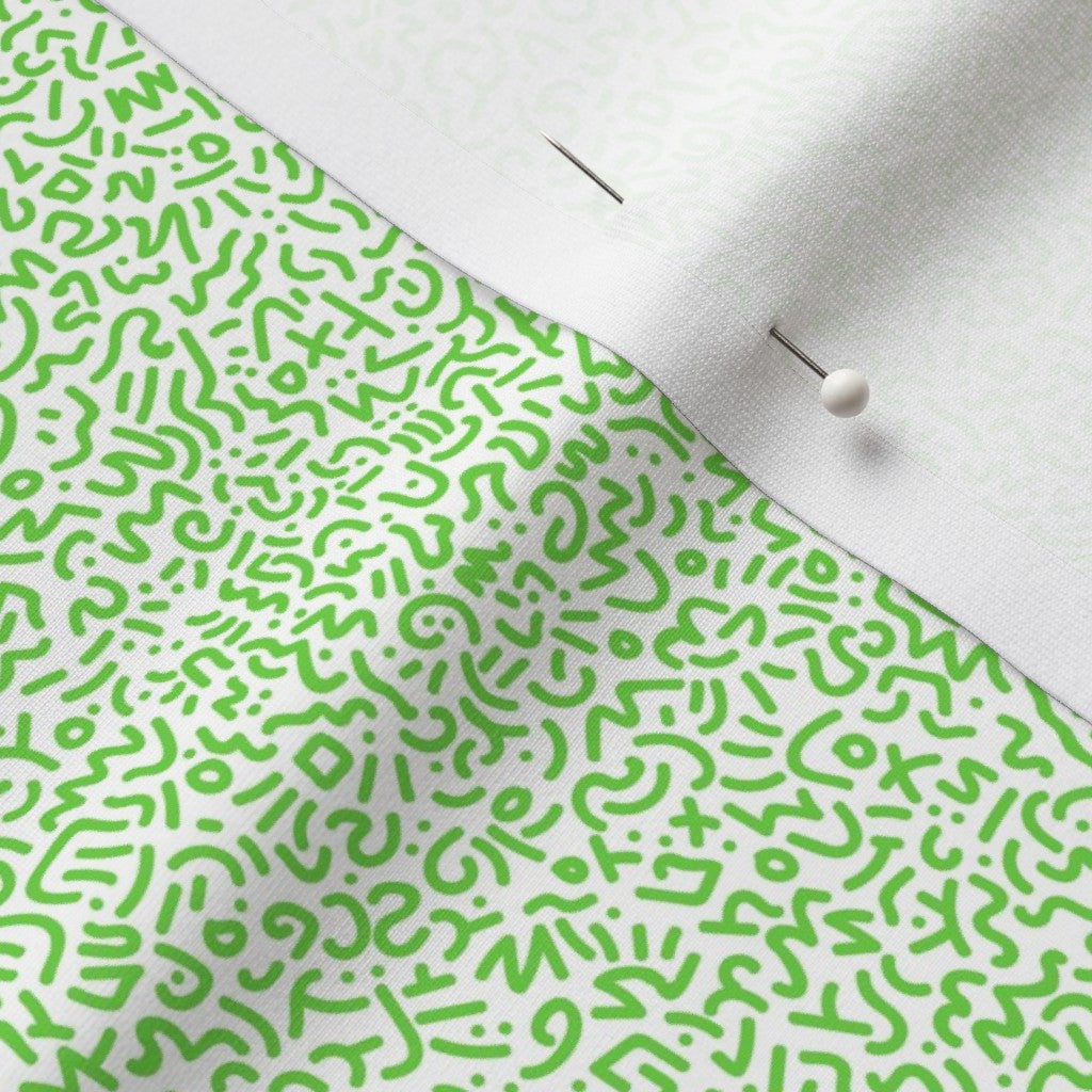Doodle verde + tela blanca