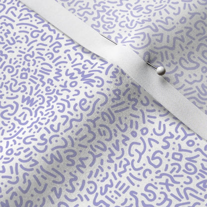 Doodle Lilac+White Printed Fabric