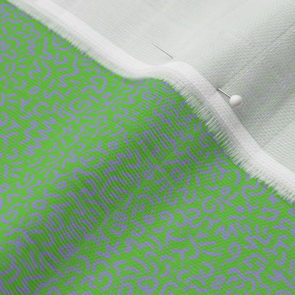 Doodle Lilac+Green Fabric