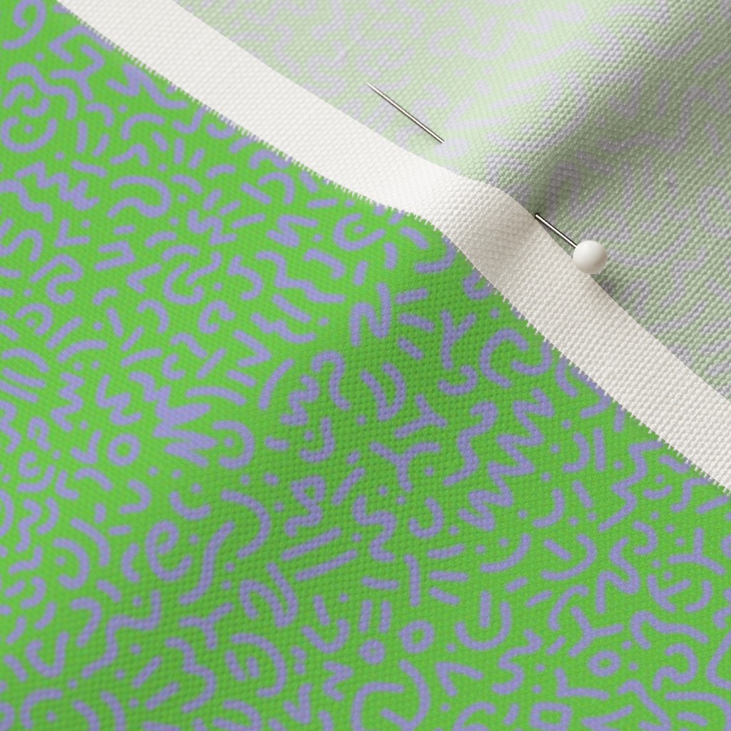 Doodle Lilac+Green Fabric