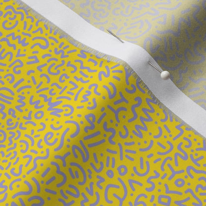 Doodle Lilac+Yellow Fabric