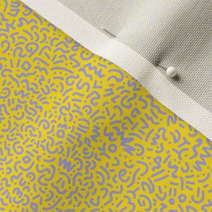 Doodle Lilac+Yellow Fabric