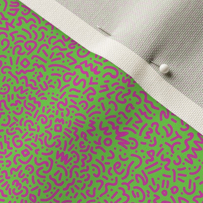 Doodle Magenta+Green Printed Fabric