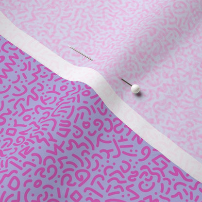 Doodle Magenta+Lilac Fabric
