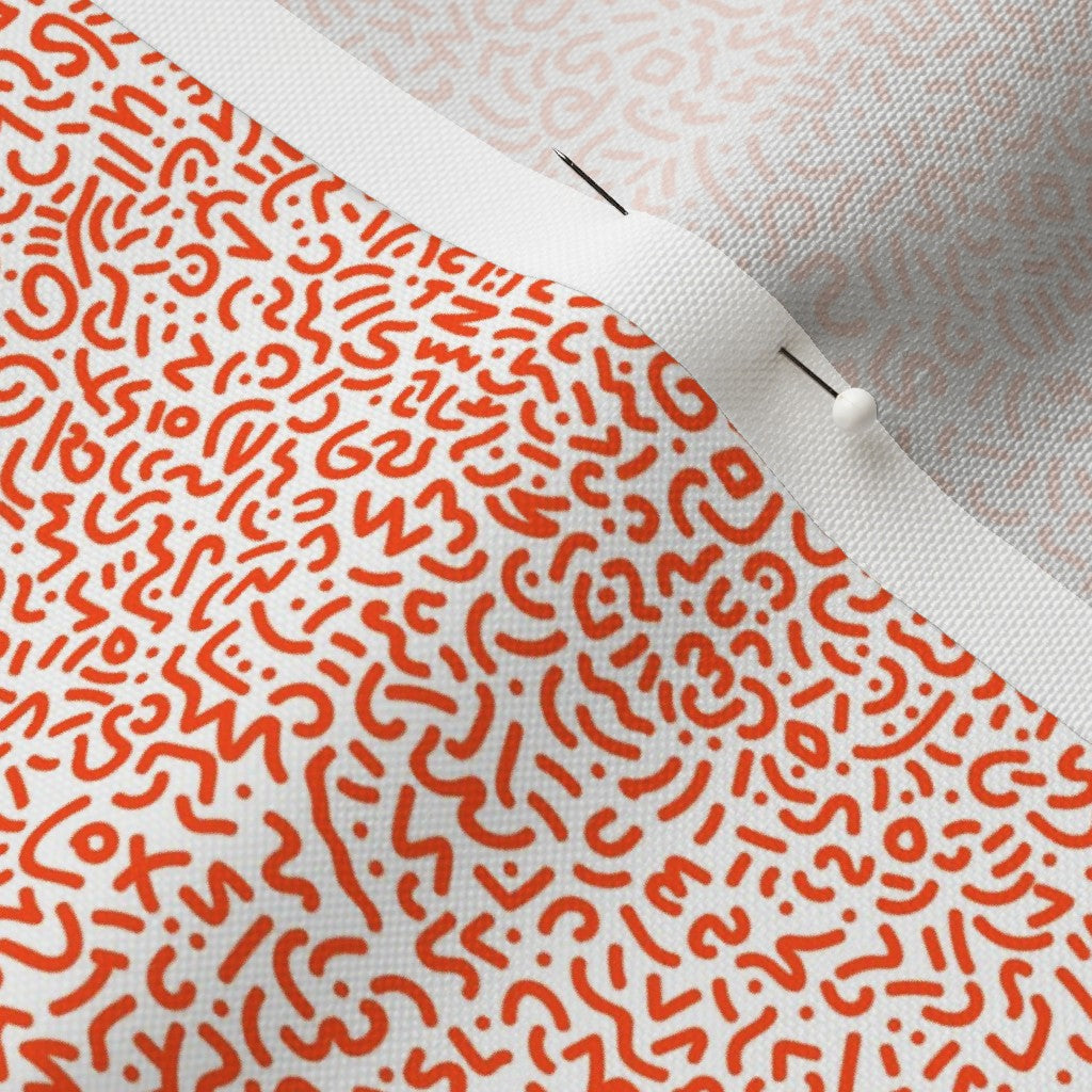 Doodle naranja + tela blanca