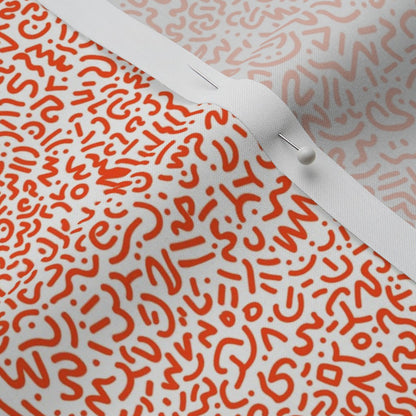 Doodle naranja + tela blanca