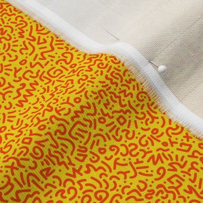 Doodle Orange+Yellow Printed Fabric