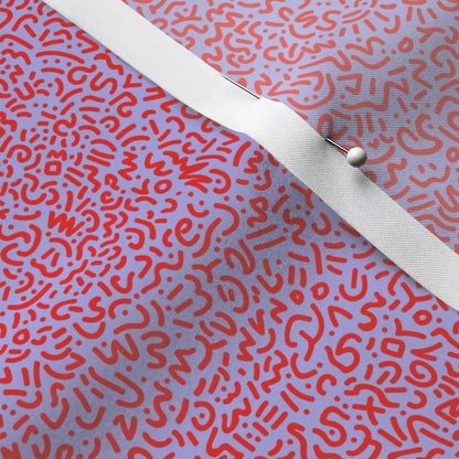 Doodle Red+Lilac Fabric