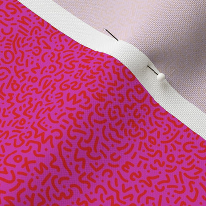 Doodle Red+Magenta Printed Fabric