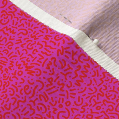 Doodle Red+Magenta Printed Fabric