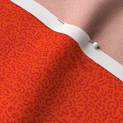 Doodle Red+Orange Fabric